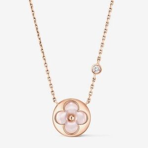 ✨Louis Vuitton Logo Color Blossom Sun Pendant Necklace – Monogram Flower